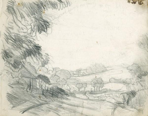Compositional Study For 'autumn Morning. The Fields' — Sir George Clausen