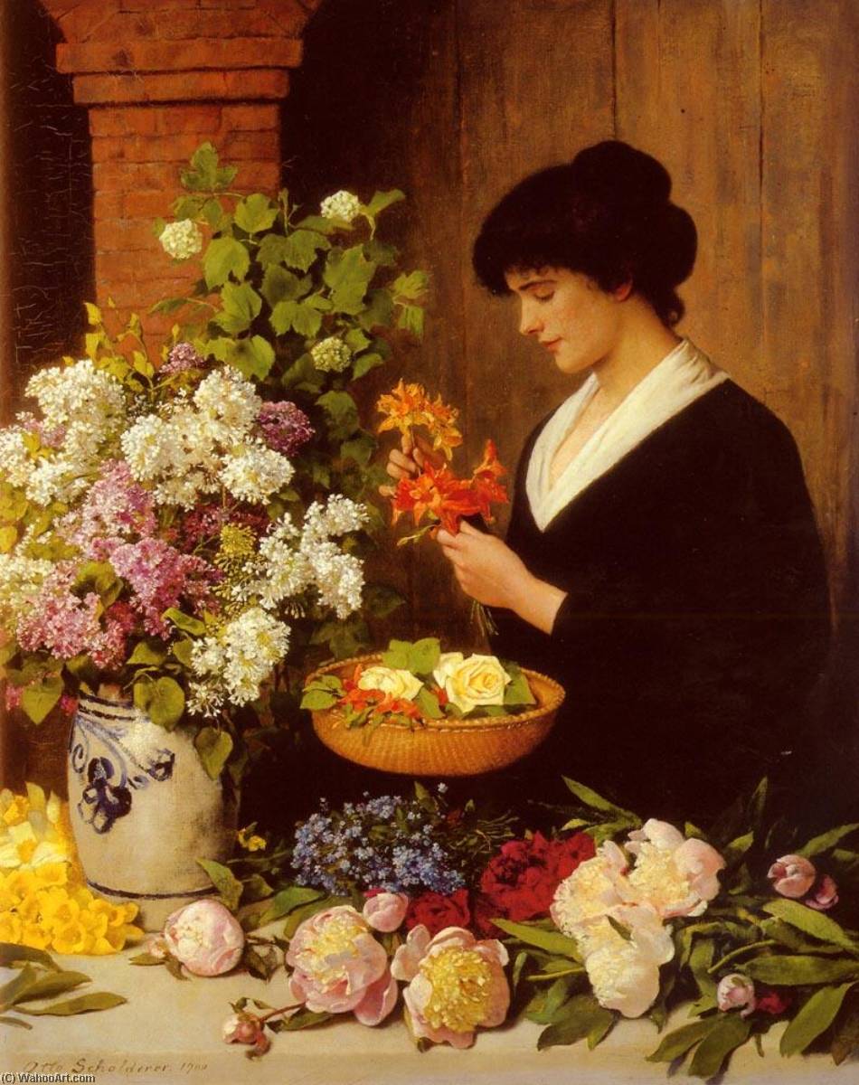 The Flower Arrangement — Otto Scholderer