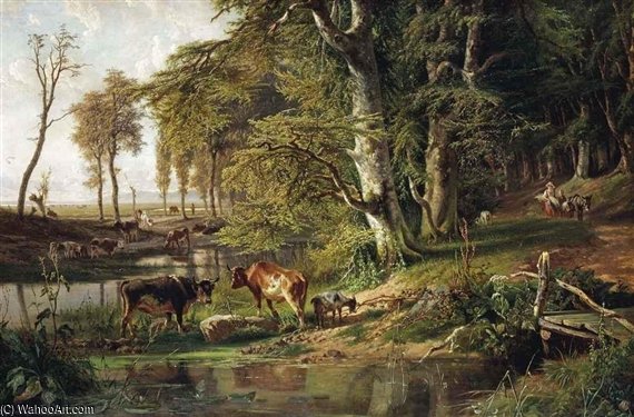 Grazing Cattle — Пауль Йозеф Константин Габриэль