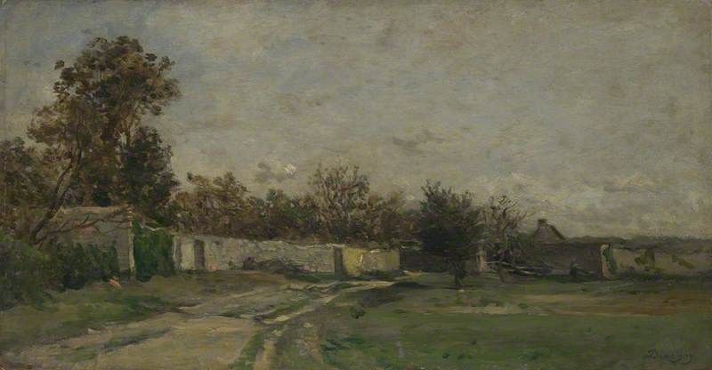 The Garden Wall — Charles-françois Daubigny