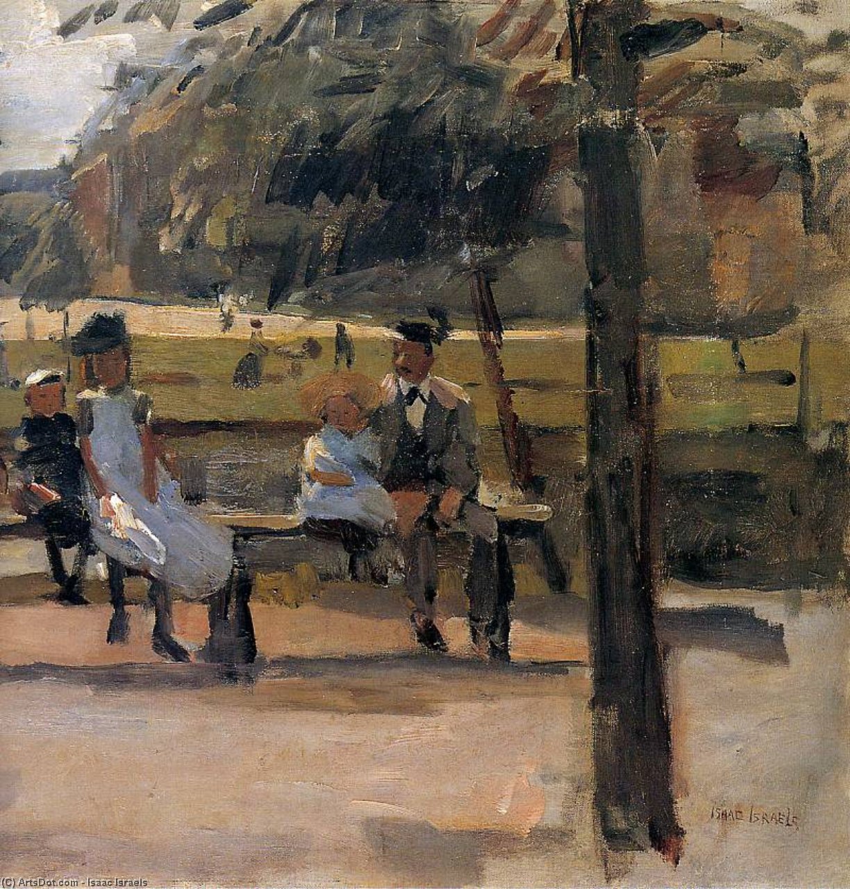 Children In Oosterpark Sun — Isaac Lazarus Israels