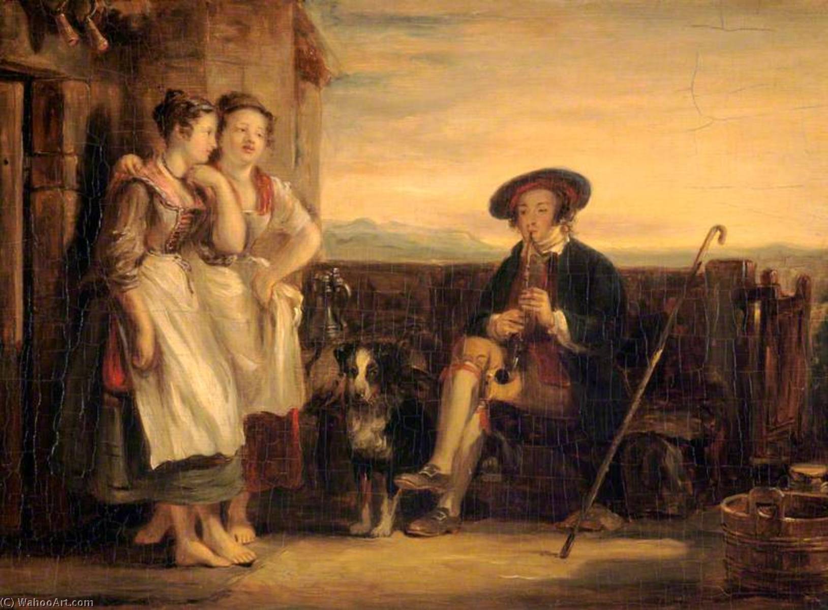 A Scene From Ramsay's 'the Gentle Shepherd' — Sir David Wilkie