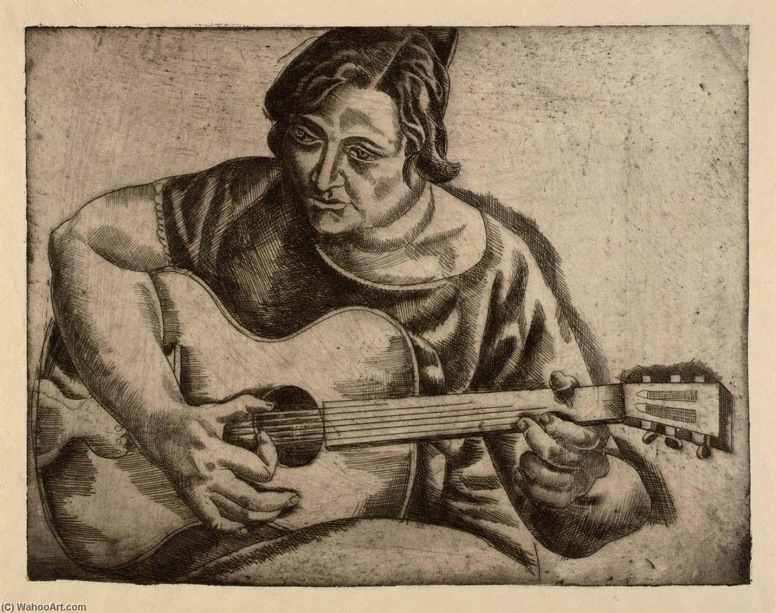 Untitled (spanish Woman Playing Guitar) — Jan Matulka