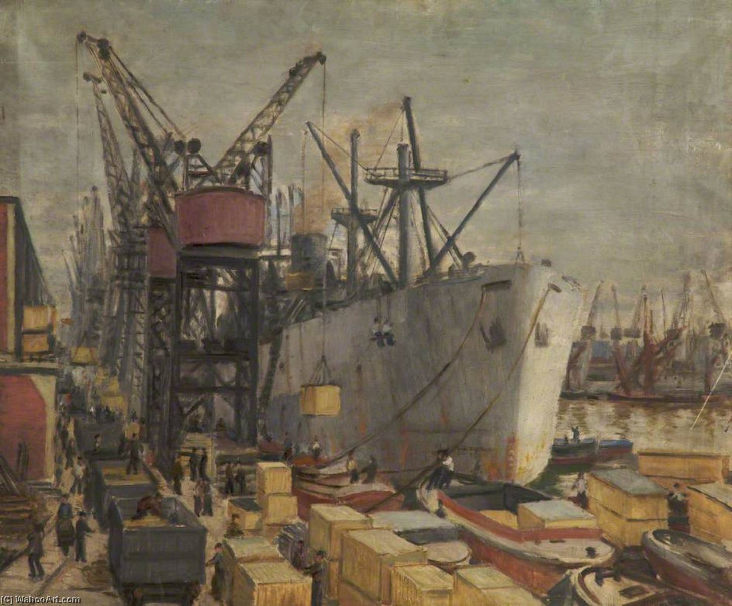 Loading Aeroplane Parts For Overseas — Bernard Hailstone
