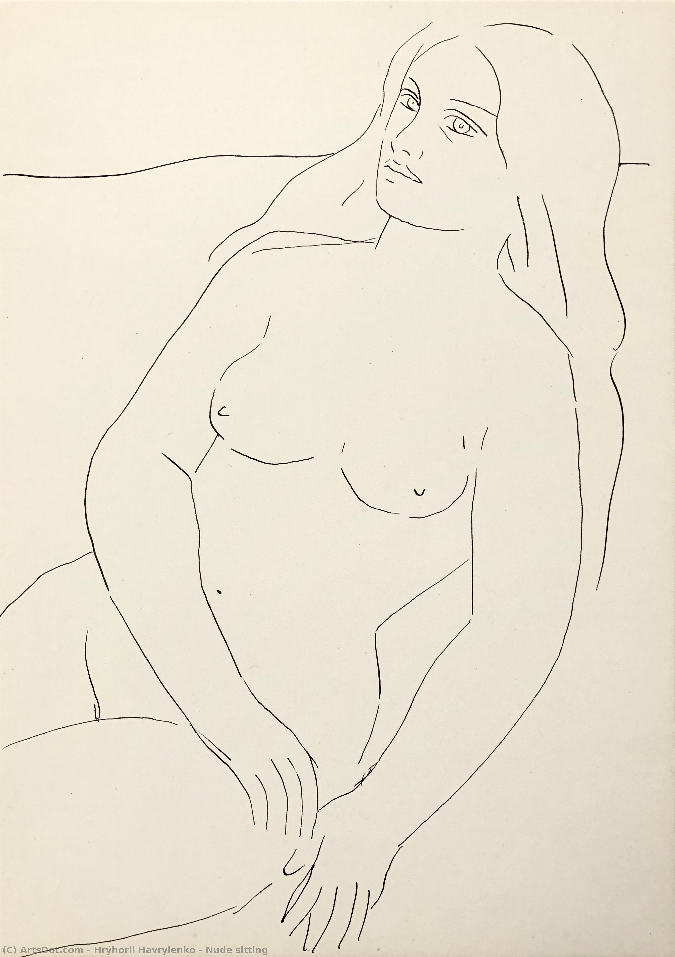 Nude Sitting — Hryhorii Havrylenko