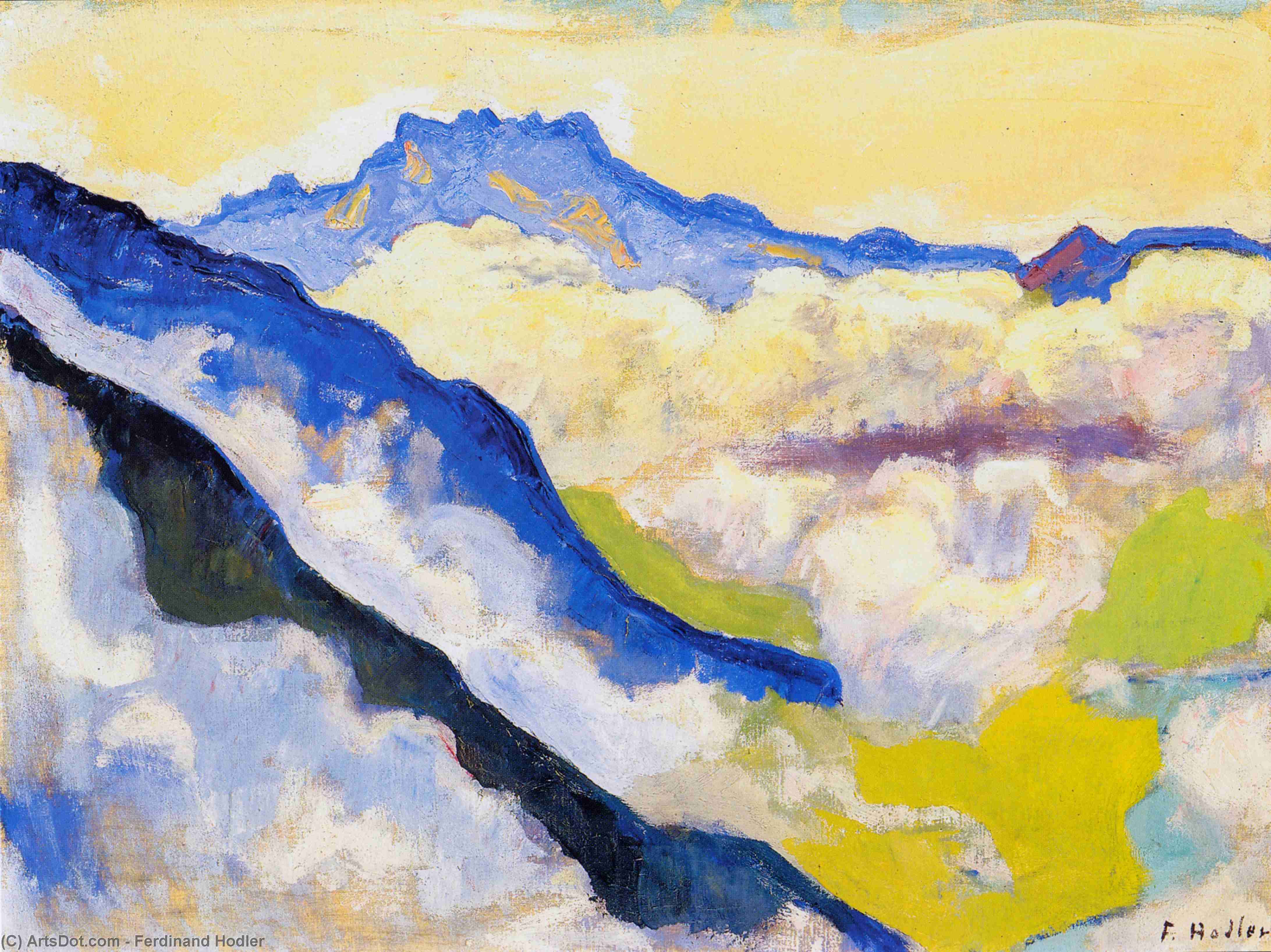 Dents Du Midi In Clouds — Ferdinand Hodler