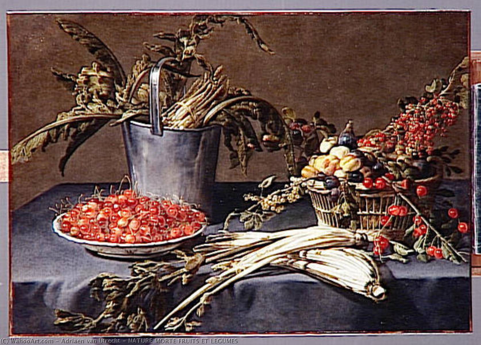 Nature Morte Fruits Et Legumes — Adriaen Van Utrecht