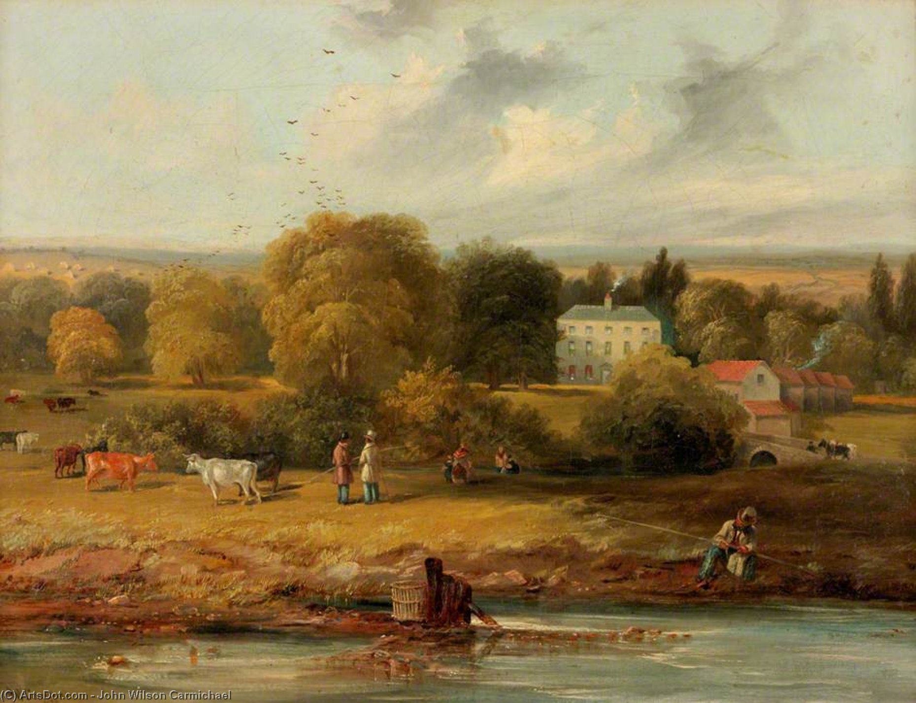 Landscape With A Country House — ジョン・ウィルソン・カーマイケル