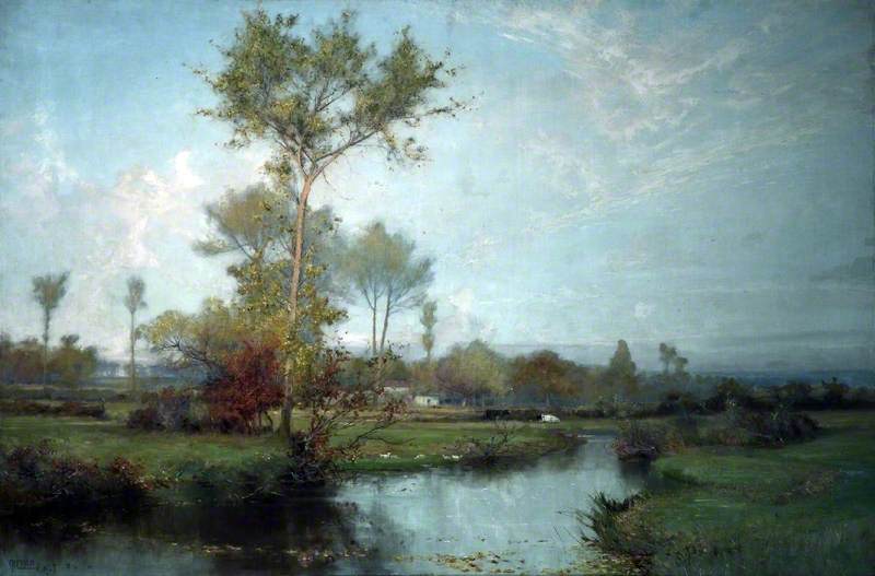 October Glow, Near Yardley Woods — Alfred East
