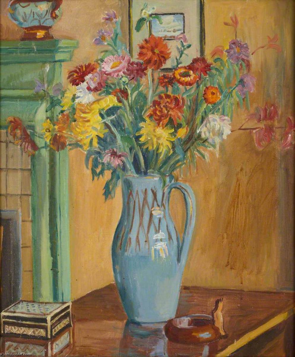Flowers In Blue Vase — Marie Louise Roosevelt Pierrepont