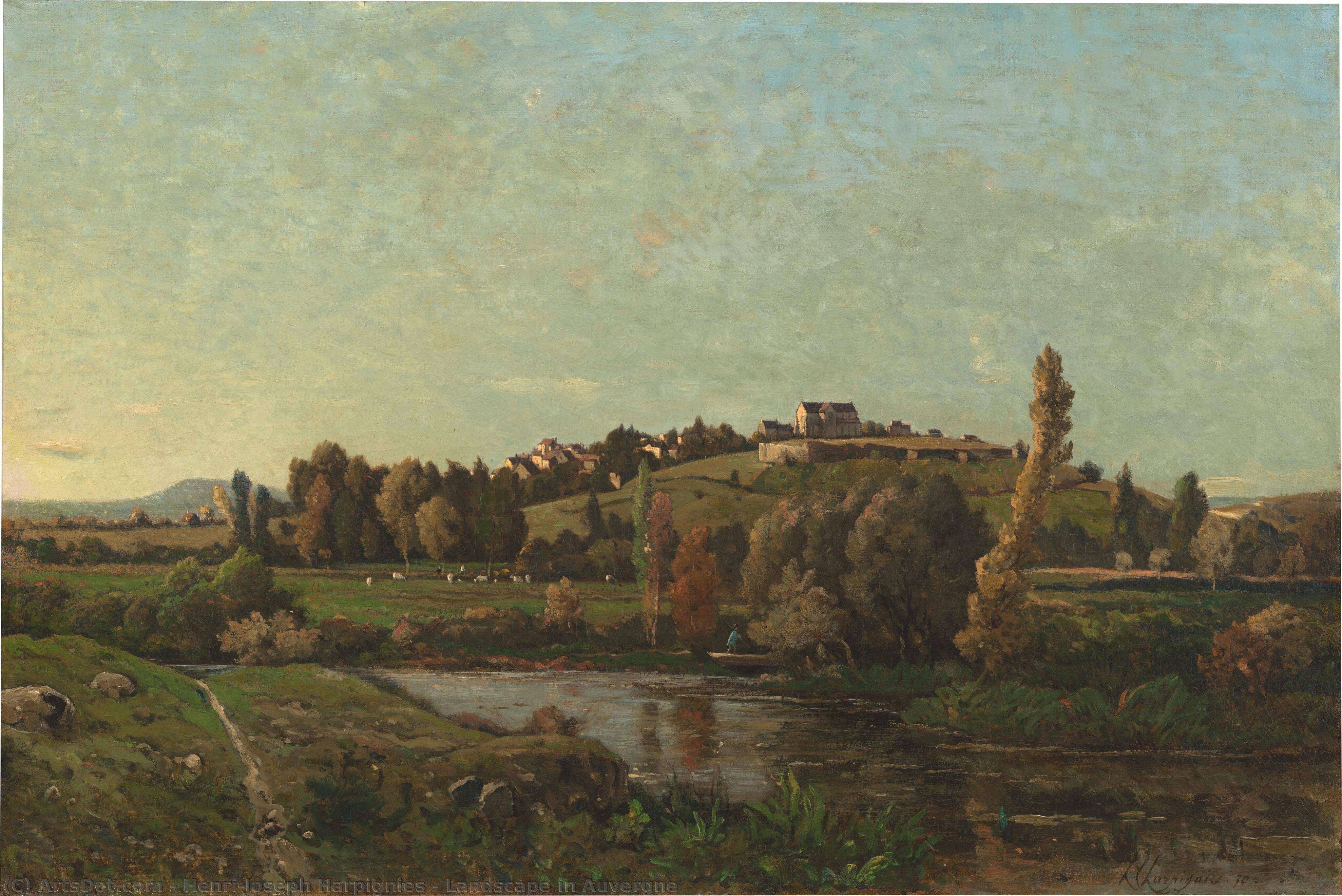 Landscape In Auvergne — Анри Жозеф Харпињи