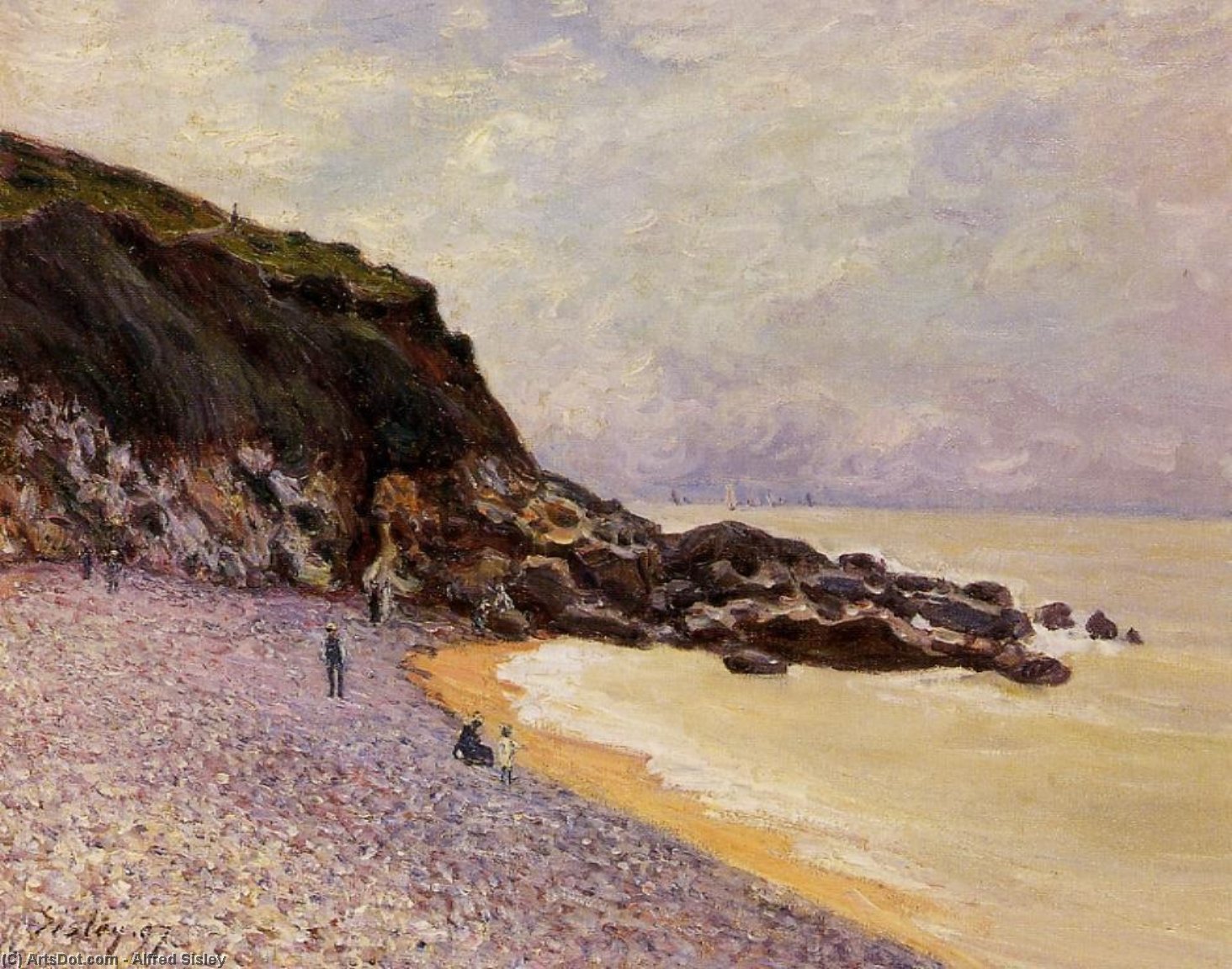 Lady S Cove Before The Storm (hastings) — Alfred Sisley