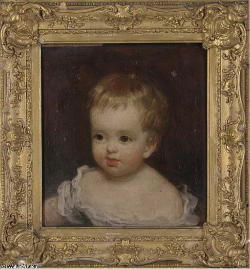 Portrait Of Julia Maria Wilbraham, Bust-length, In A White Dress — George Henry Harlow