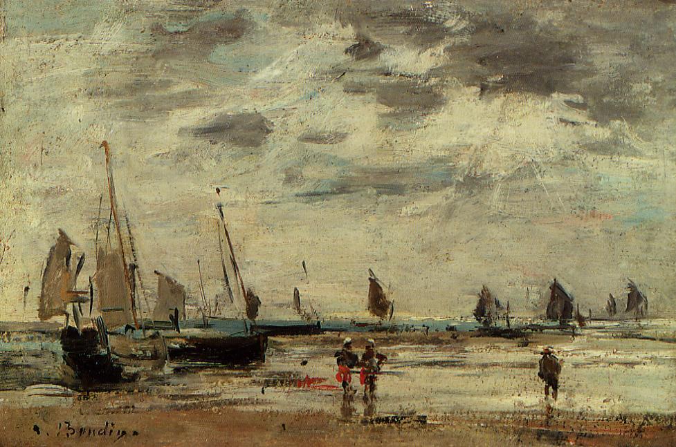 Berck, Jetty And Sailing Boats At Low Tide — Eugène Louis Boudin