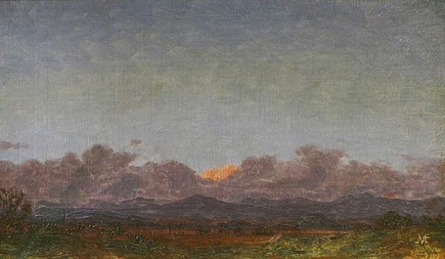 View Of The Catskills At Rondout, New York — Jervis Mcentee