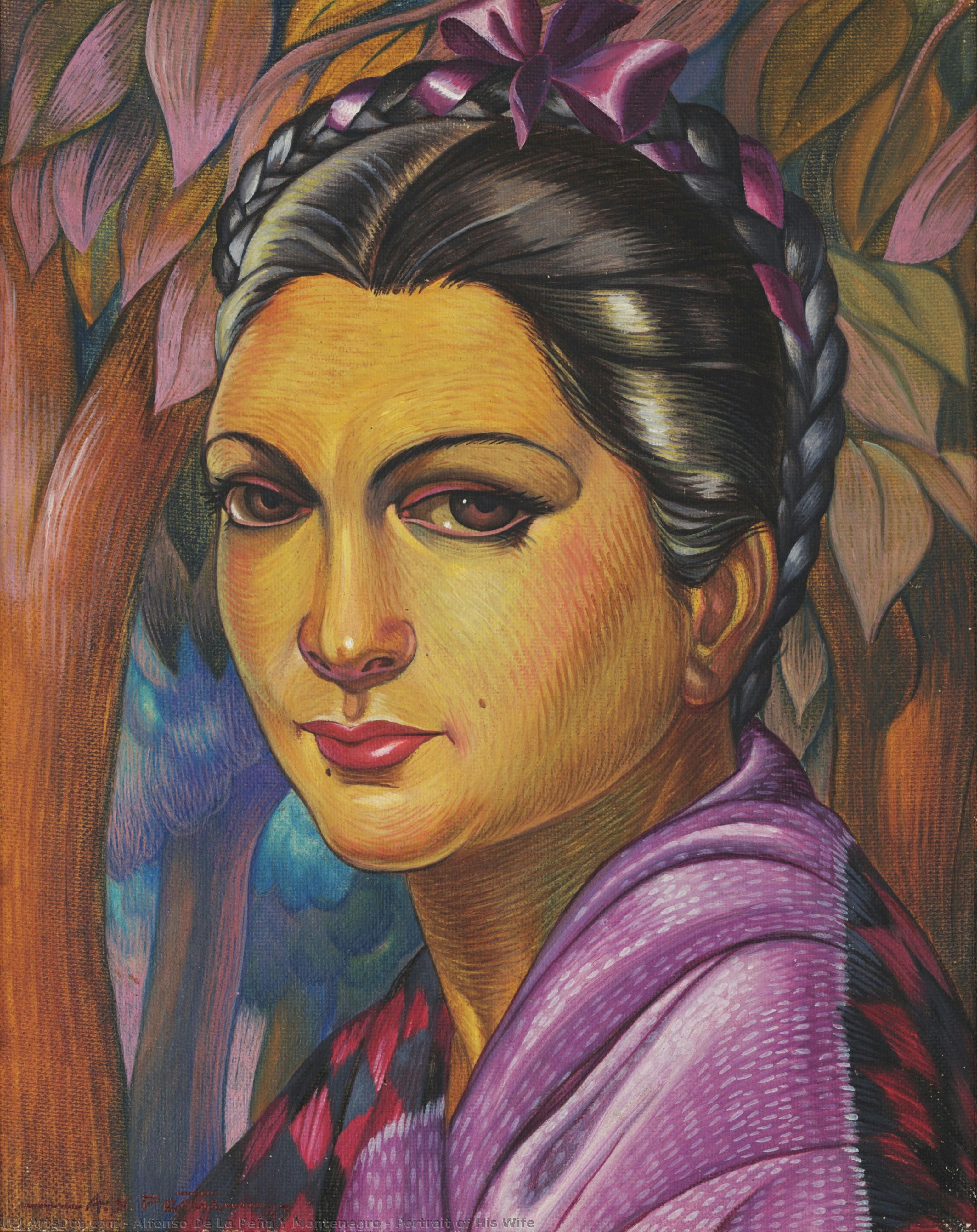 Portrait Of His Wife — Alfonso De La Peña Y Montenegro