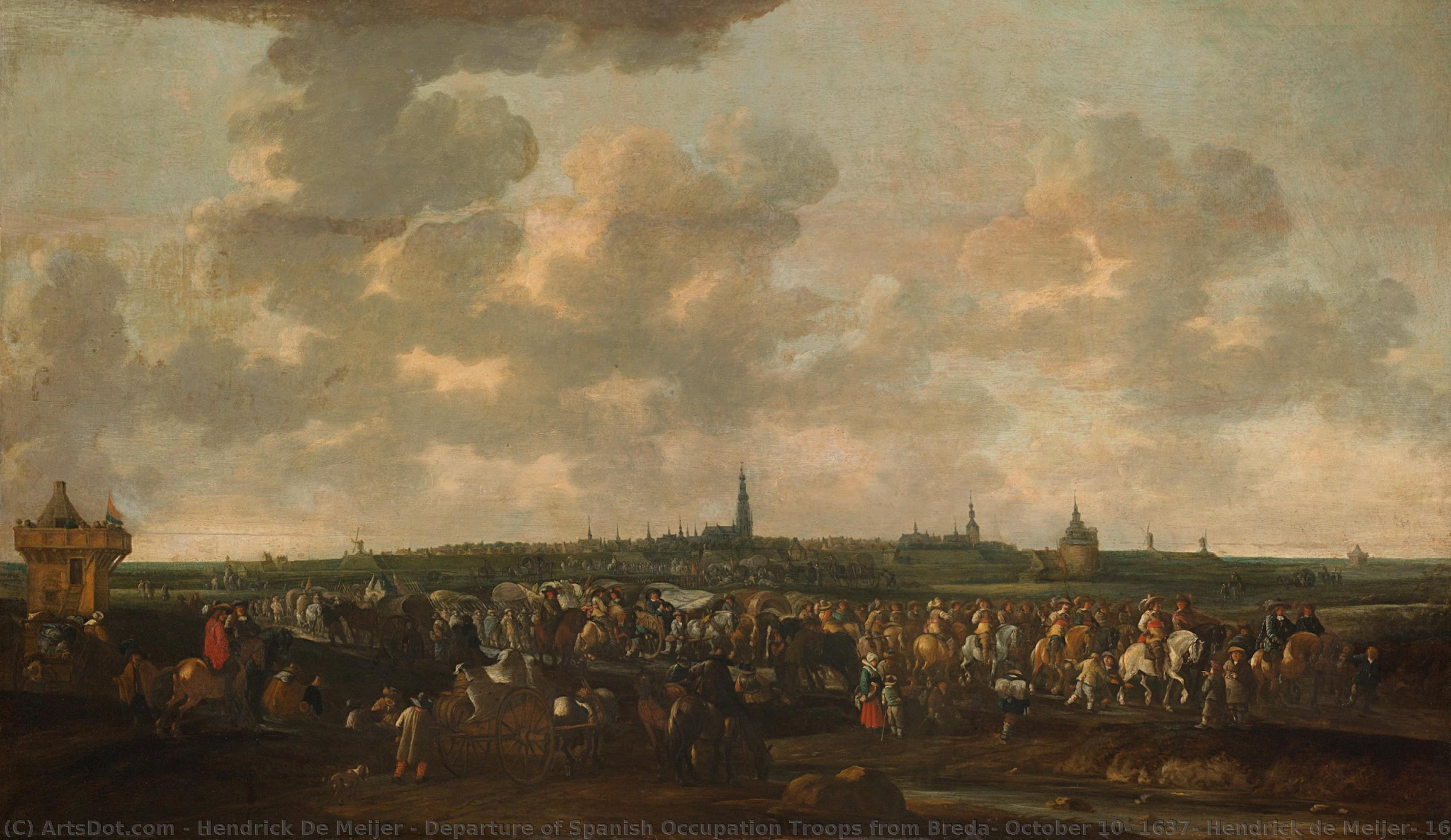 Departure Of Spanish Occupation Troops From Breda, October 10, 1637, Hendrick De Meijer, 1647 - 1683 — Hendrick De Meijer