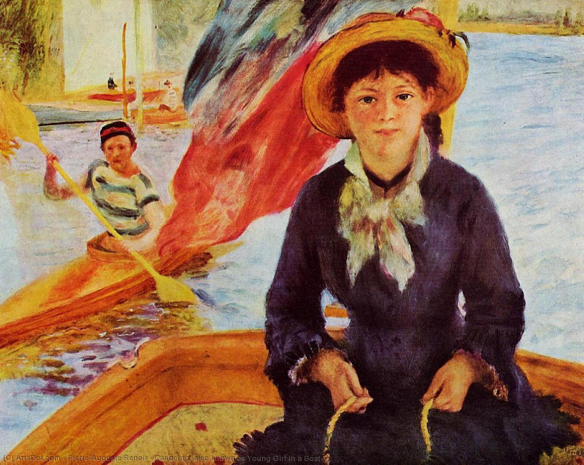 Canoeing (also Known As Young Girl In A Boat) — Pierre-auguste Renoir