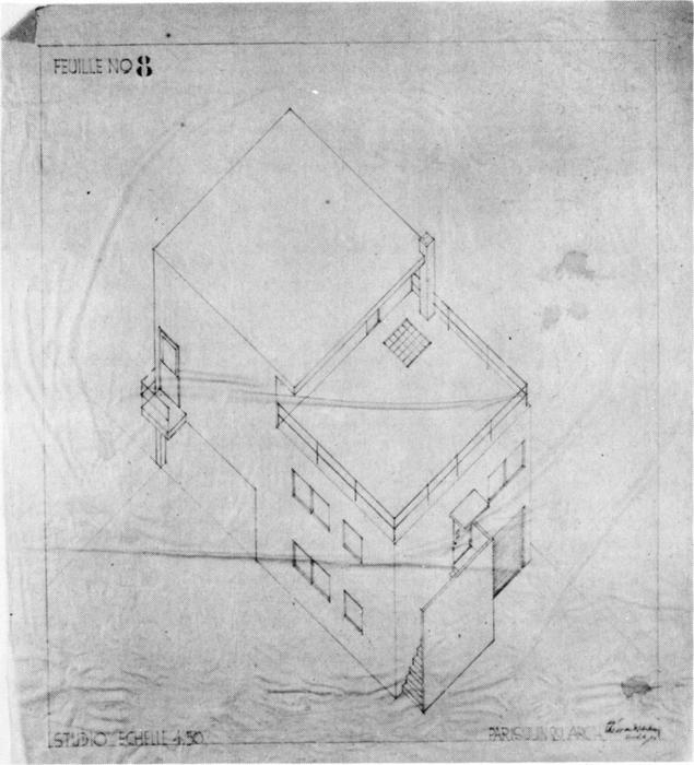Axonometric Drawing Of The House In Meudon — Theo Van Doesburg