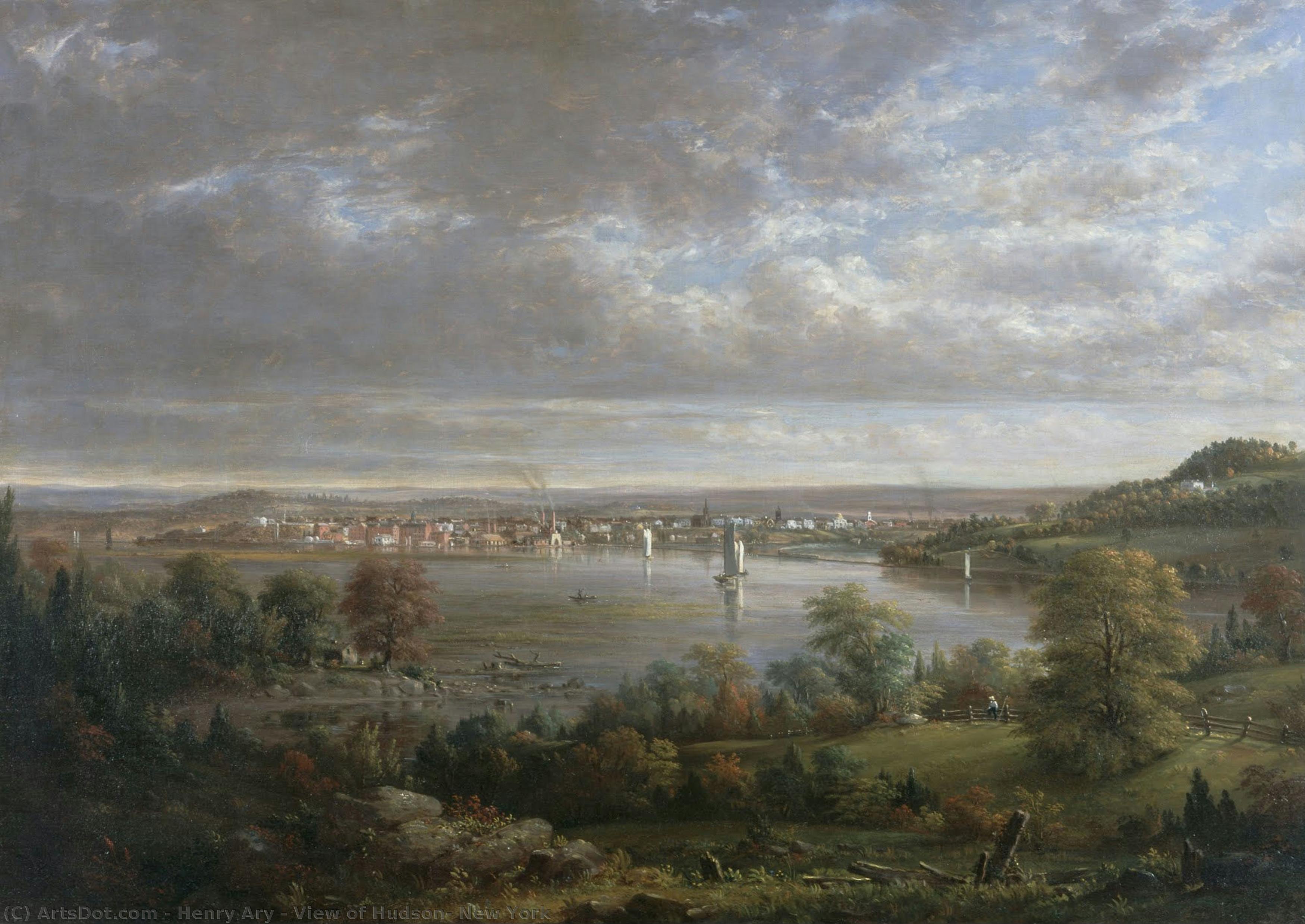 View Of Hudson, New York — Henry Ary