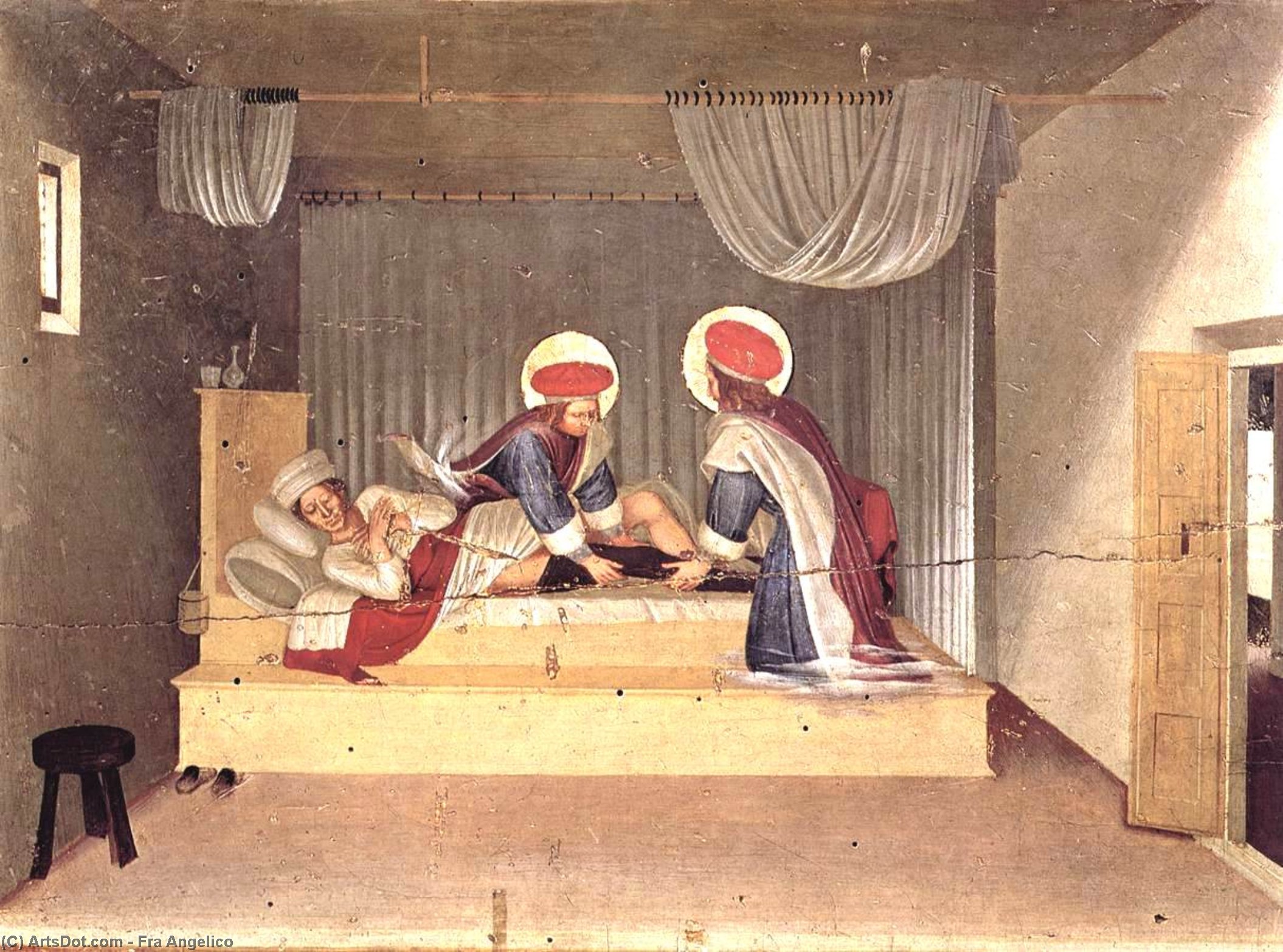 Die Heilung Justinians Durch Cosmas Und Damian (altarbild Von San Marco) — Fra Angelico