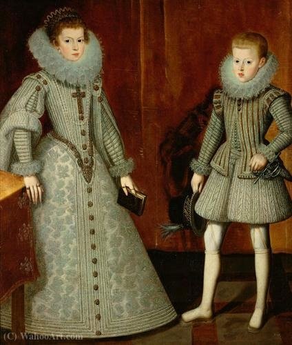 King Philip Iv. Of Spain With His Sister, The Infanta Anna — Bartolomé González Y Serrano