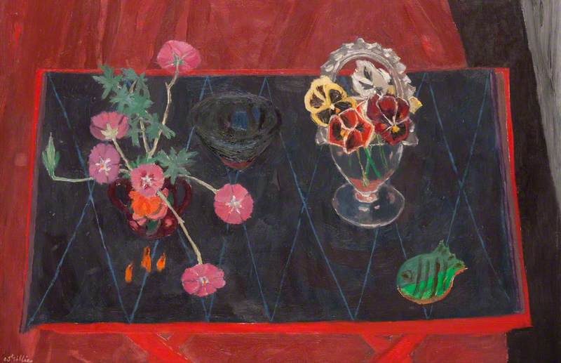 Still Life With Pansies — Sir William George Gillies