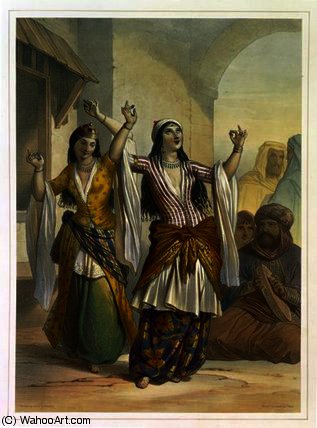 Egyptian Dancing Girls Performing The Ghawazi — Émile Prisse D'avennes