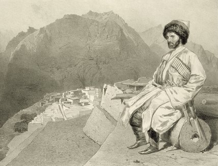 View Of Ghimri And Portrait Of Hadji-mourad, — Grigory Grigorievich Gagarin