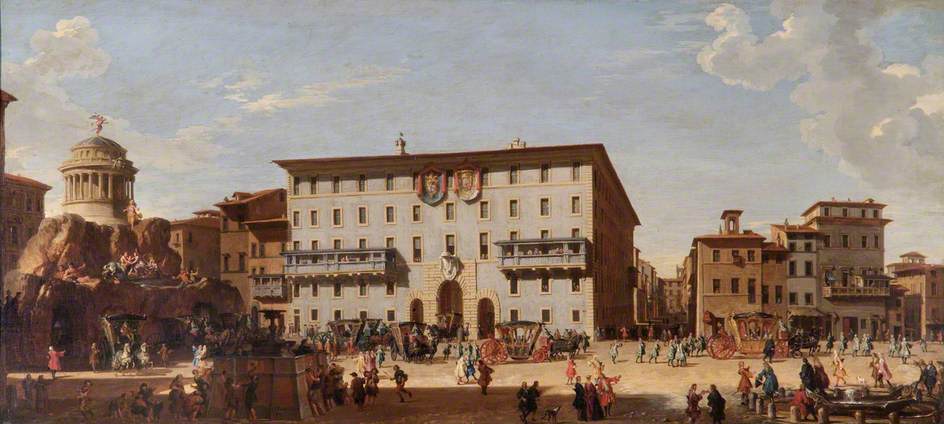 A Festival In The Piazza Di Spagna, Rome, 1727 — Ђовани Паоло Панини
