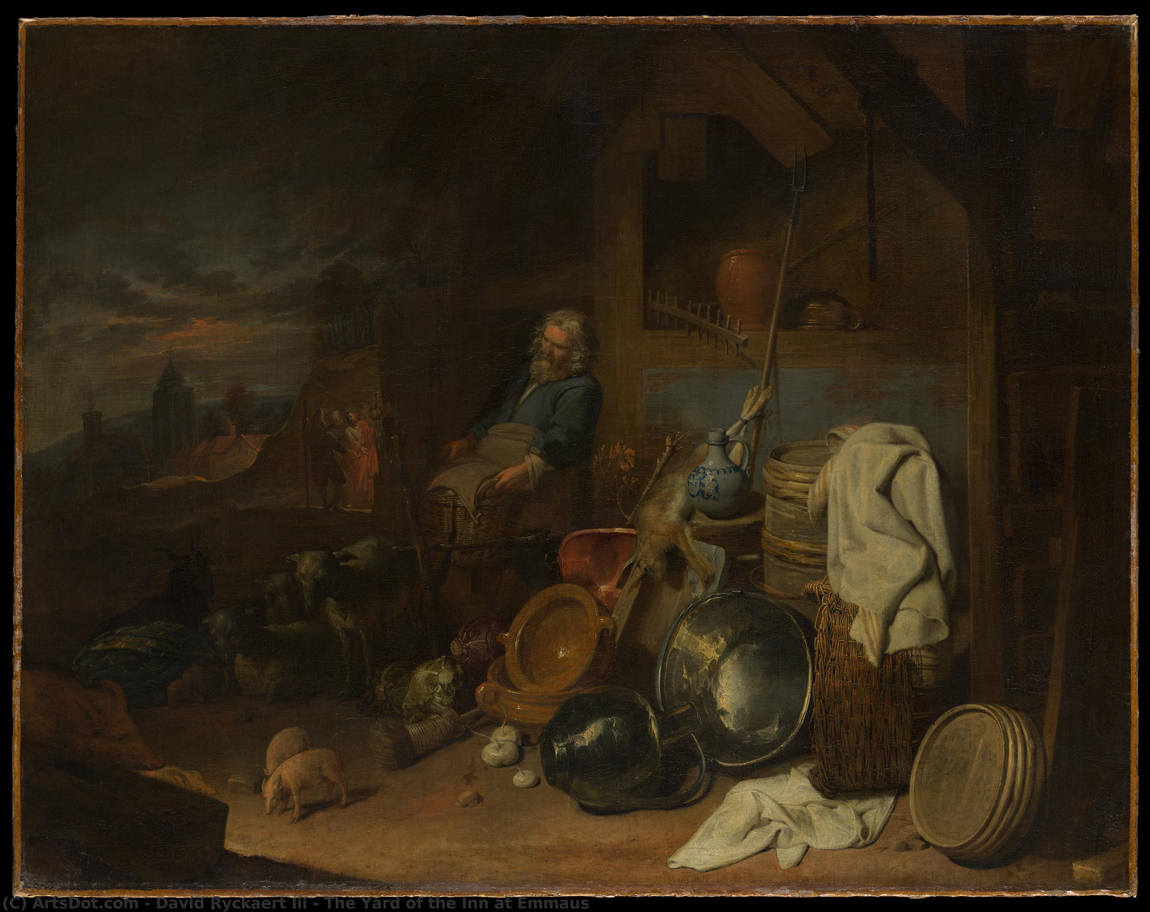 The Yard Of The Inn At Emmaus — David Ryckaert Iii