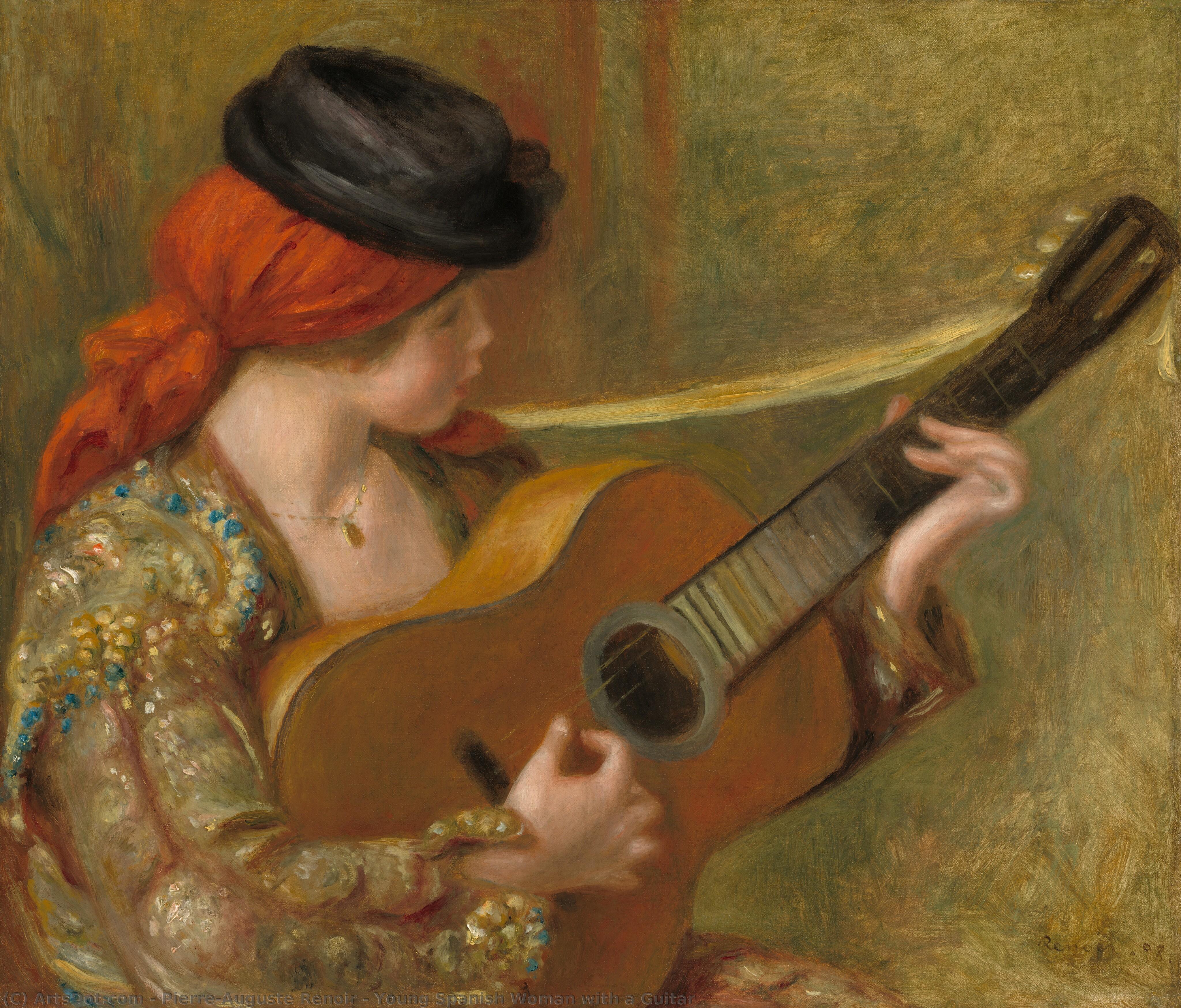 Young Spanish Woman With A Guitar — Pierre-auguste Renoir