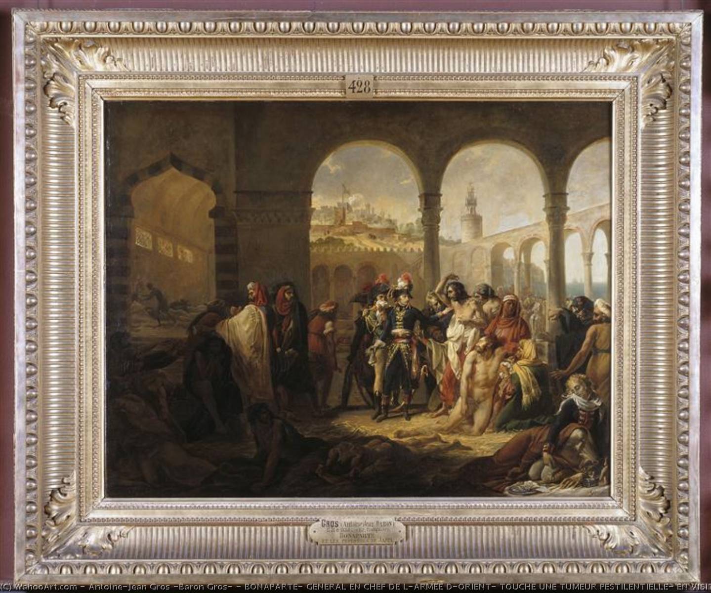 Bonaparte, General En Chef De L'armee D'orient, Touche Une Tumeur Pestilentielle, En Visitant Les Pestiferes Dans L'hopital De Jaffa — Antoine-jean Gros (baron Gros)