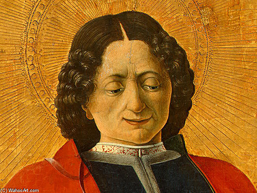 Griffoni Polyptych: Saint Florian (detail) — Франческо Дель Косса