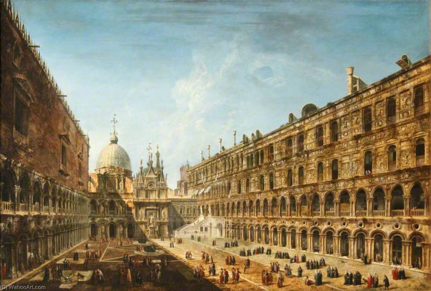View Of The Courtyard Of The Doge's Palace, Venice — Michele Giovanni Marieschi