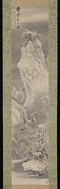 Brewing Tea In A Snow Covered Hut — Tani Bunchō
