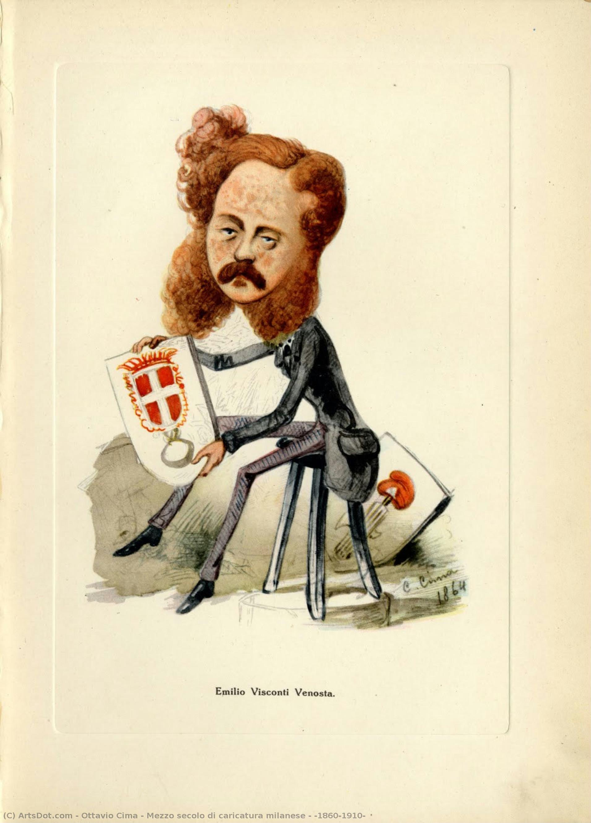 Mezzo Secolo Di Caricatura Milanese : (1860-1910) — Ottavio Cima