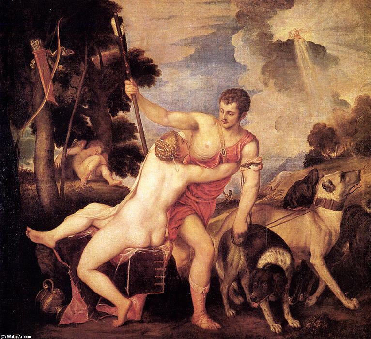 Venus And Adonis — Тициан