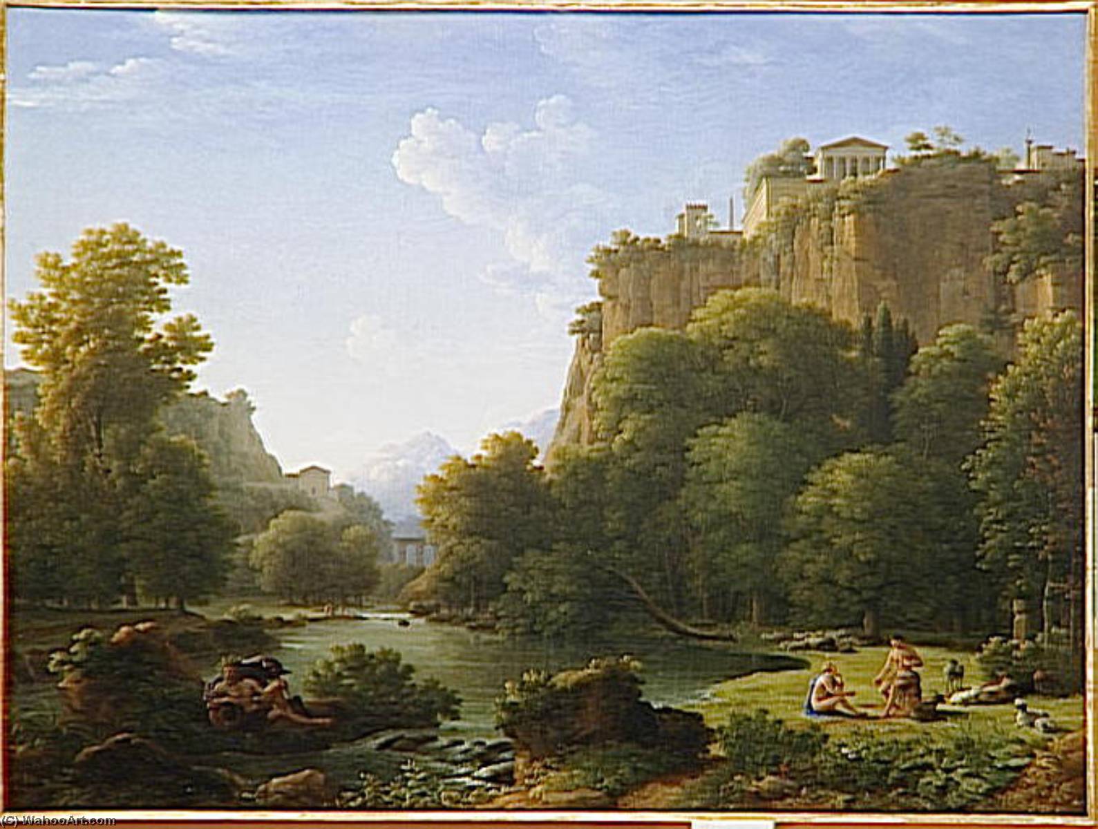 Paysage Historique Psyche Et Le Dieu Pan — Joseph Pierre Xavier Bidauld