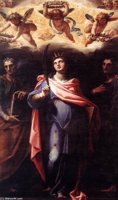 St Domitilla With Sts Nereus And Achilleus — Pomarancio