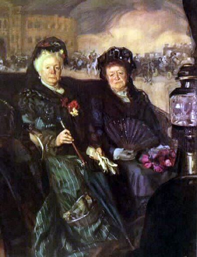 Retrato De Dos Mujeres — Jose Maria Lopez Mezquita