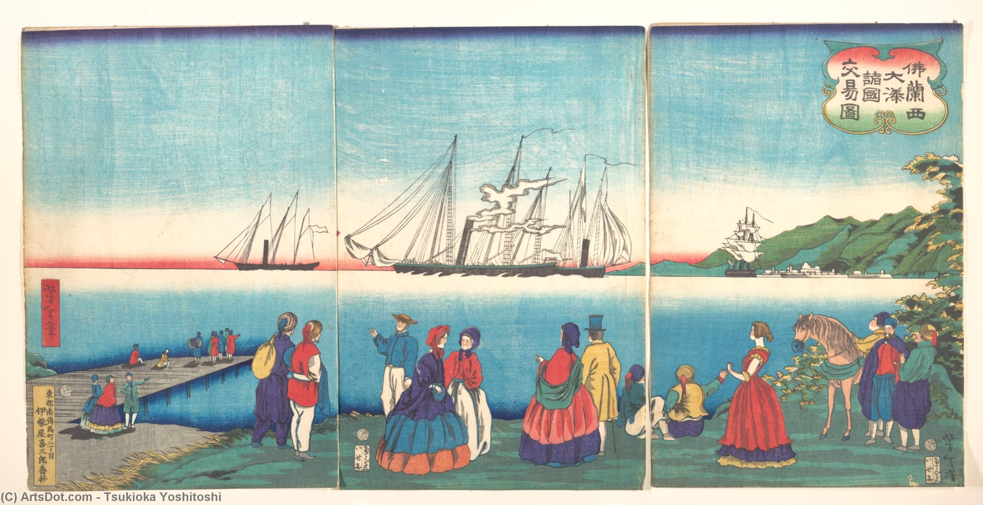 Large French Port That Trades With Many Countries — Tsukioka Yoshitoshi