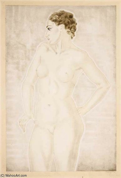 Nu Debout, Planche De L'album Femmes — Léonard Tsuguharu Foujita