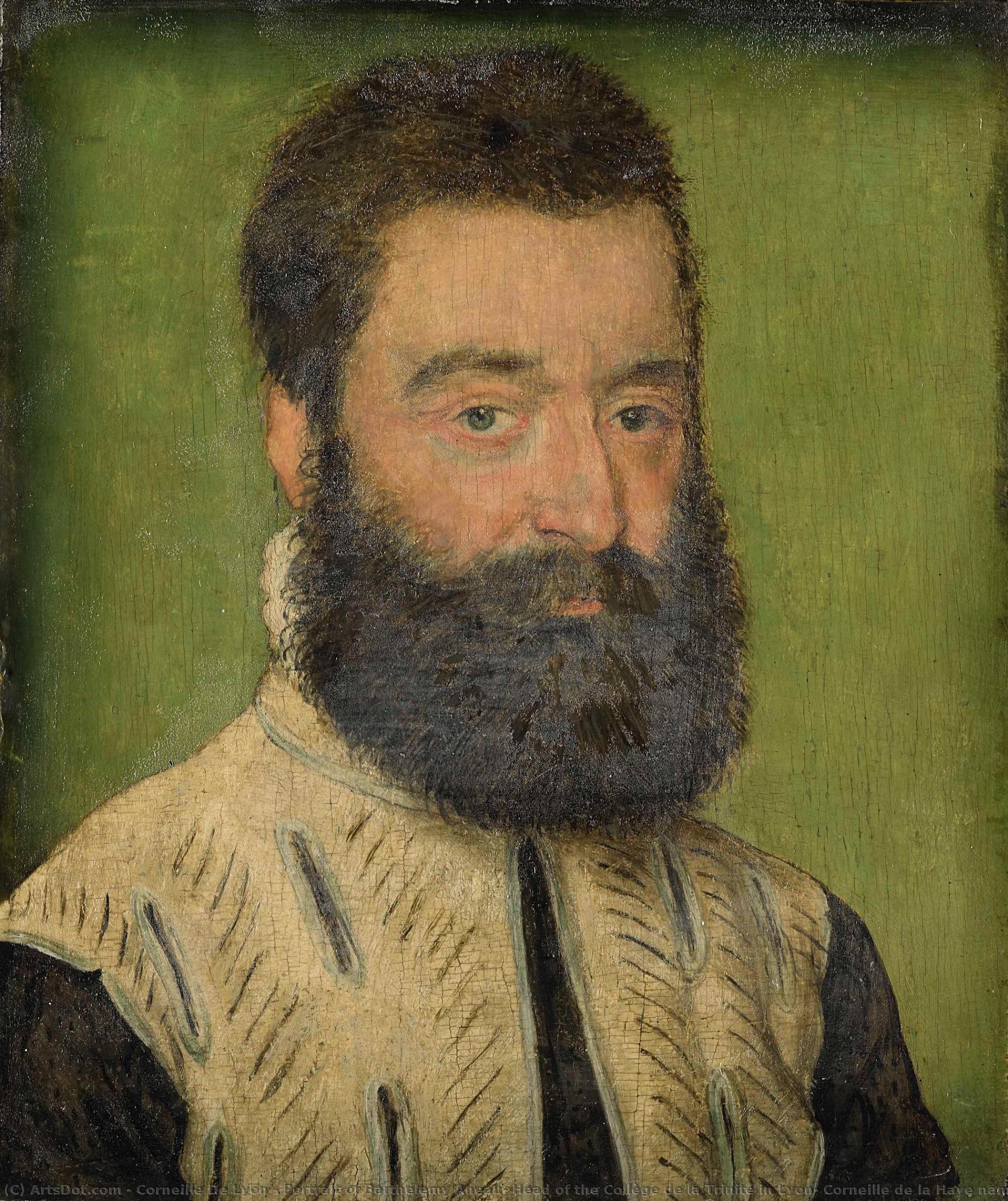Portrait Of Barthélemy Aneau, Head Of The Collège De La Trinité In Lyon, Corneille De La Haye Named De Lyon, C. 1535 - C. 1545 — Corneille De Lyon