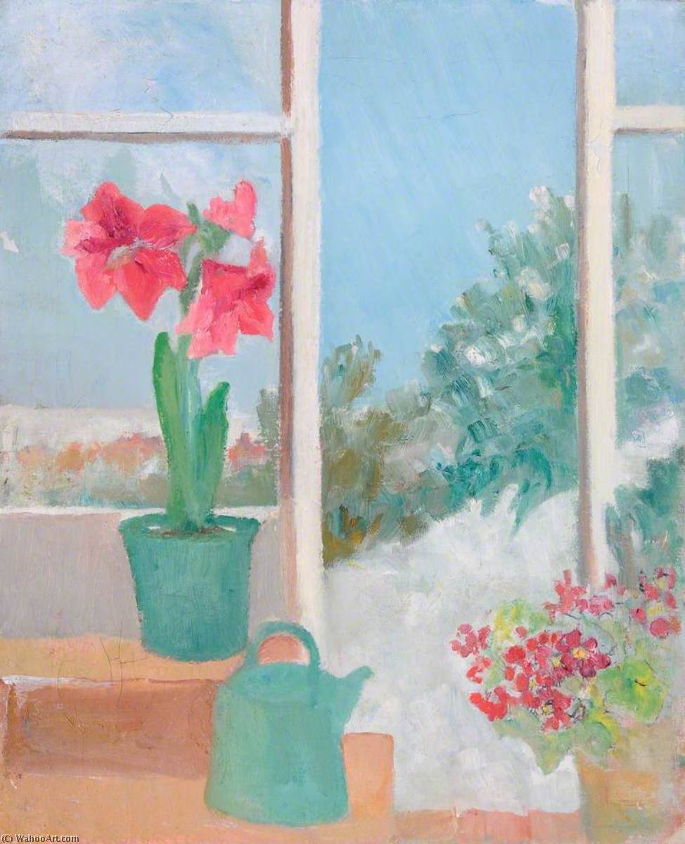 Amaryllis And Watering Can — Margaret Sidney Davies