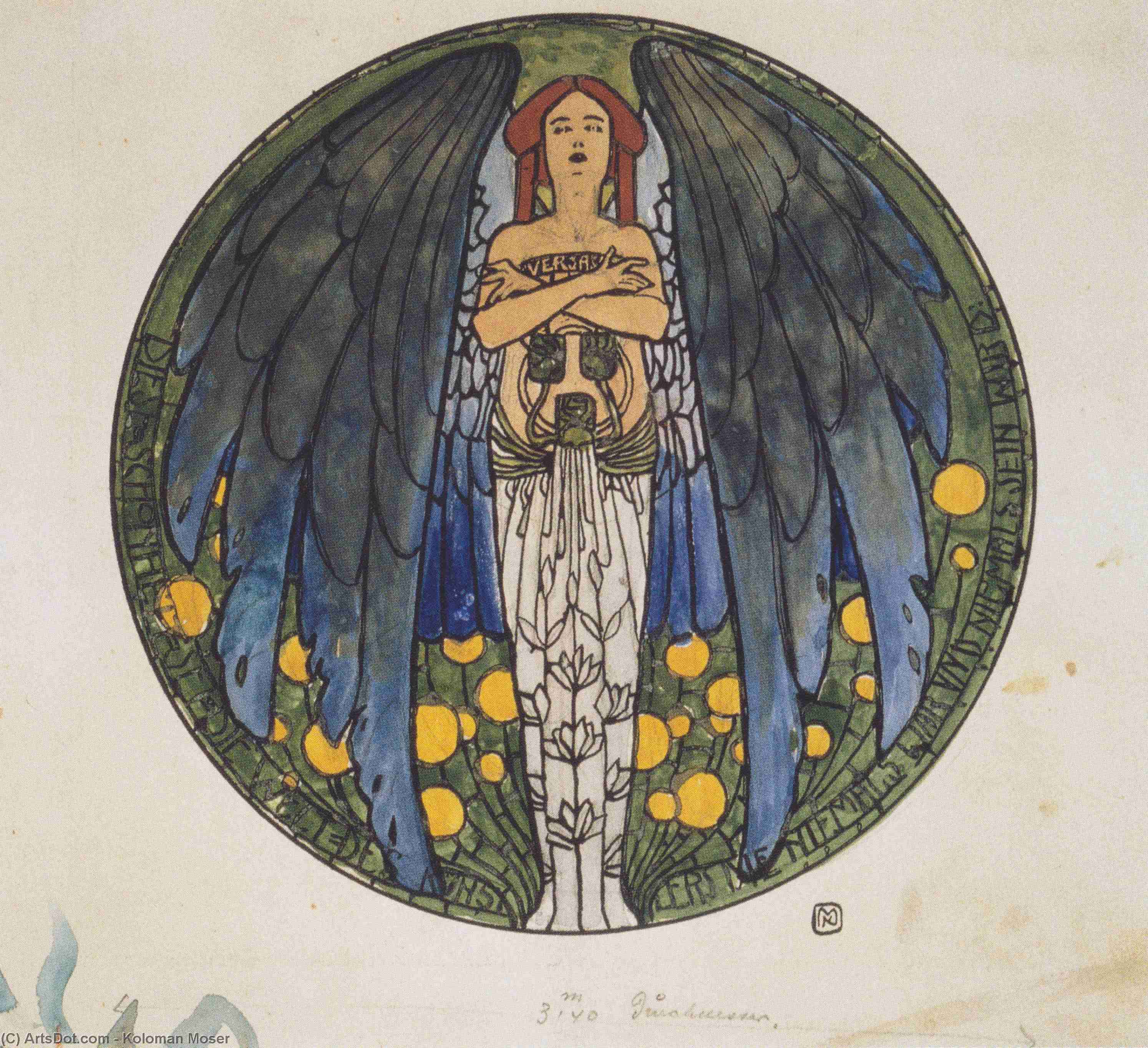 The Sketch Of The Round Window Art — Koloman Moser