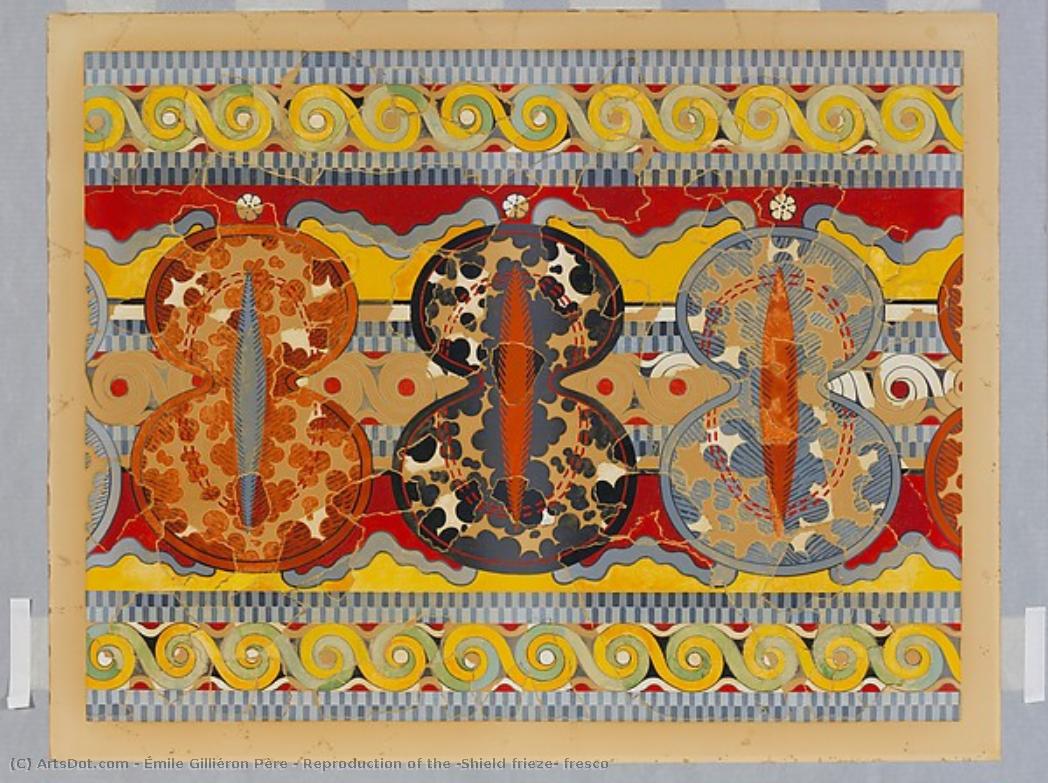Reproduction Of The "shield Frieze" Fresco — Émile Gilliéron Père