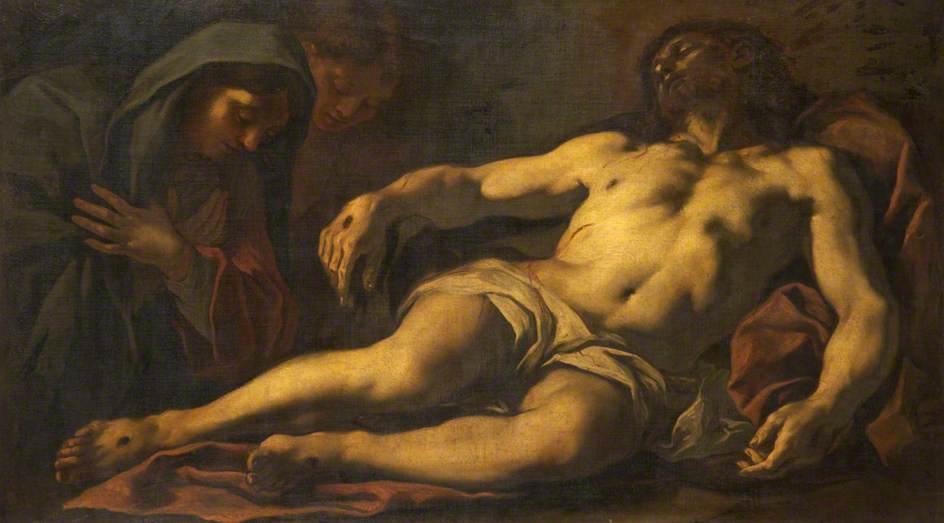 The Dead Christ, With The Madonna And Saint John The Evangelist — Daniel Seiter