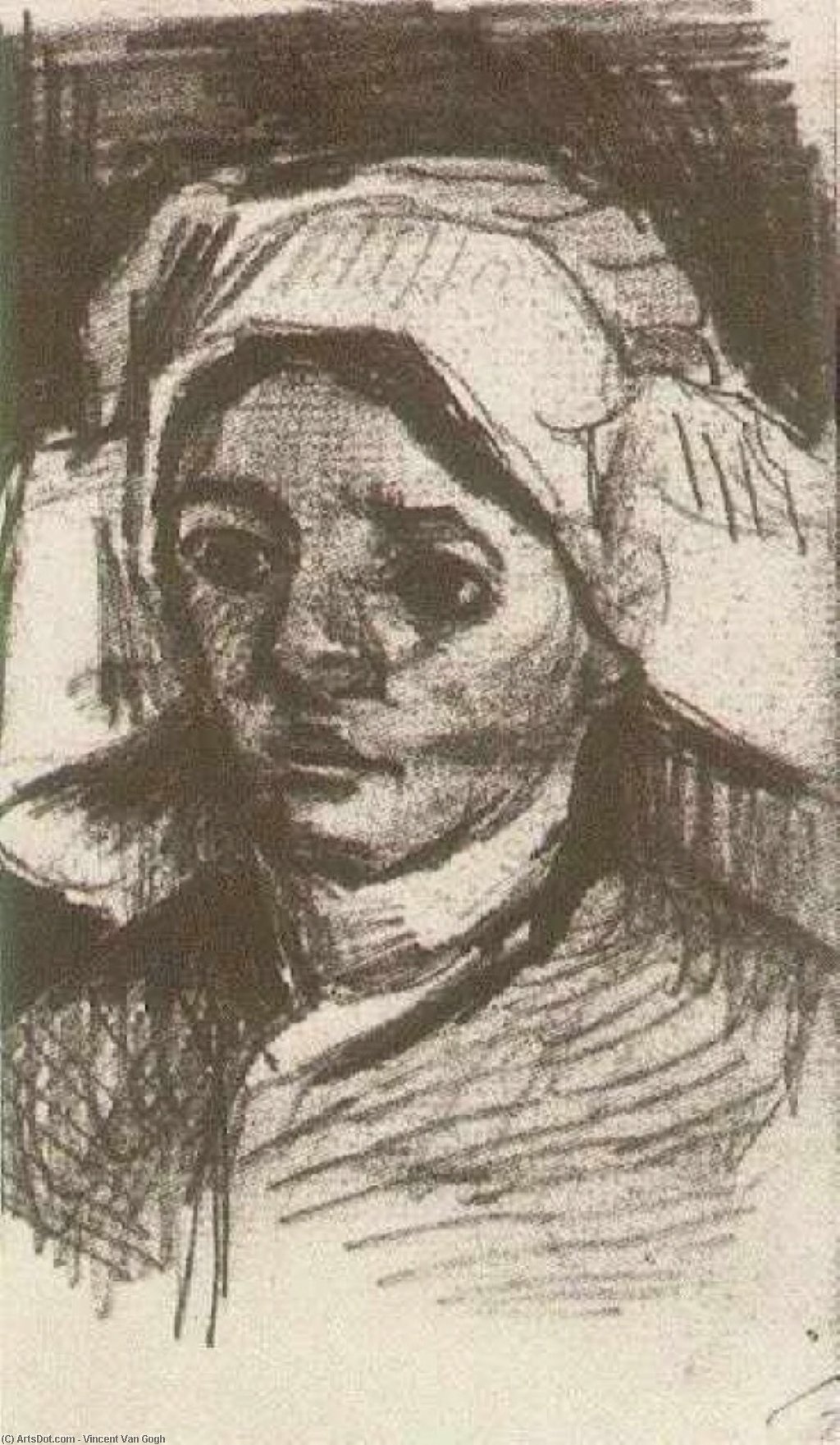 Peasant Woman, Head (12) — Vincent Willem Van Gogh