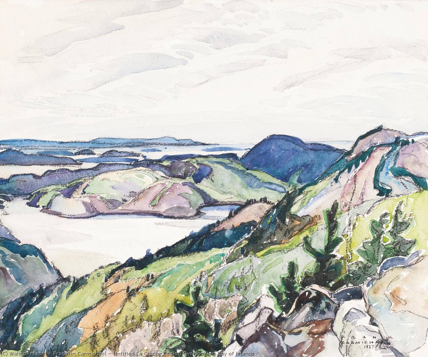 Untitled La Cloche Region Overlooking Bay Of Islands — Franklin Carmichael